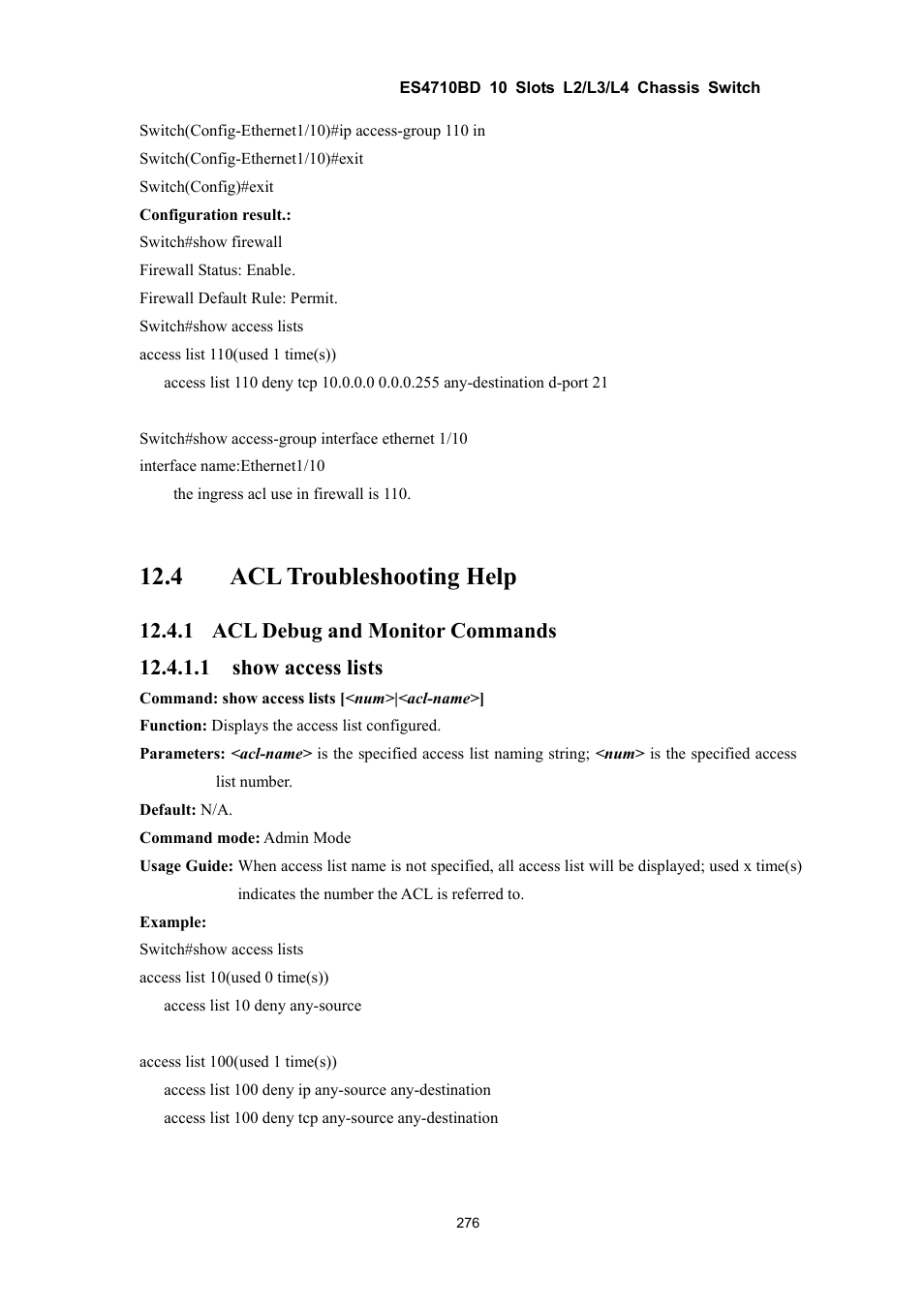4 acl troubleshooting help | Accton Technology ES4710BD User Manual | Page 277 / 547