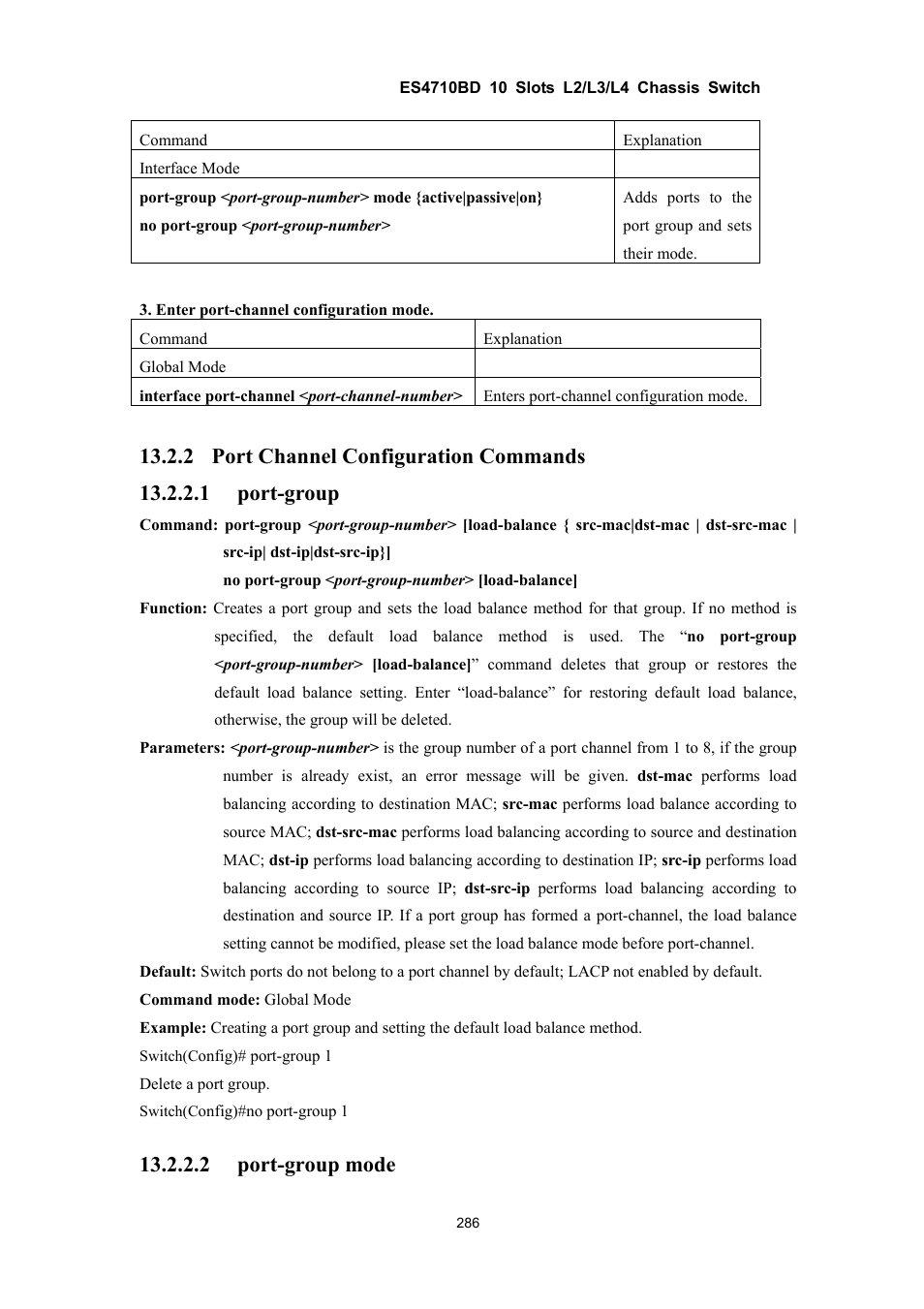 2 port-group mode | Accton Technology ES4710BD User Manual | Page 287 / 547