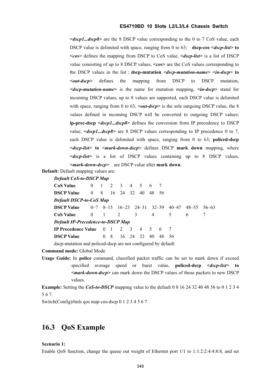 3 qos example | Accton Technology ES4710BD User Manual | Page 349 / 547