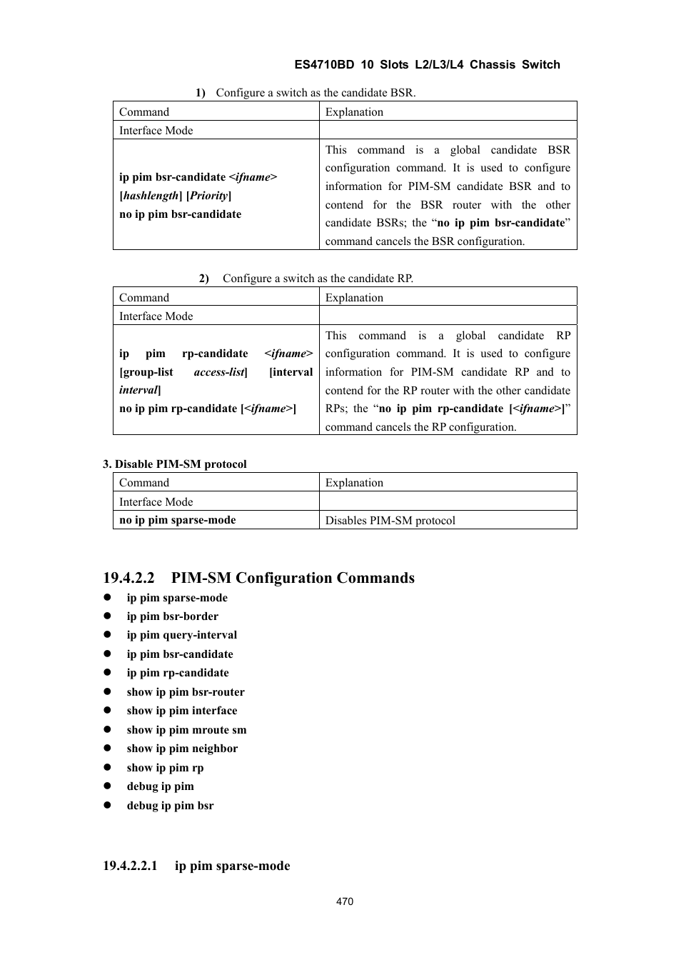 2 pim-sm configuration commands | Accton Technology ES4710BD User Manual | Page 471 / 547