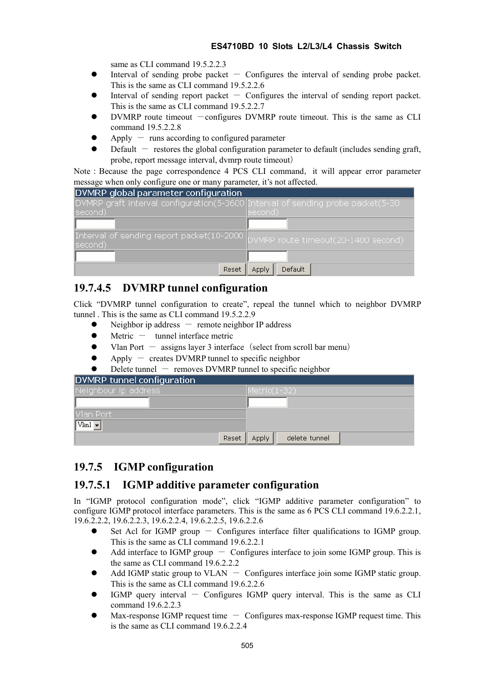 5 dvmrp tunnel configuration | Accton Technology ES4710BD User Manual | Page 506 / 547