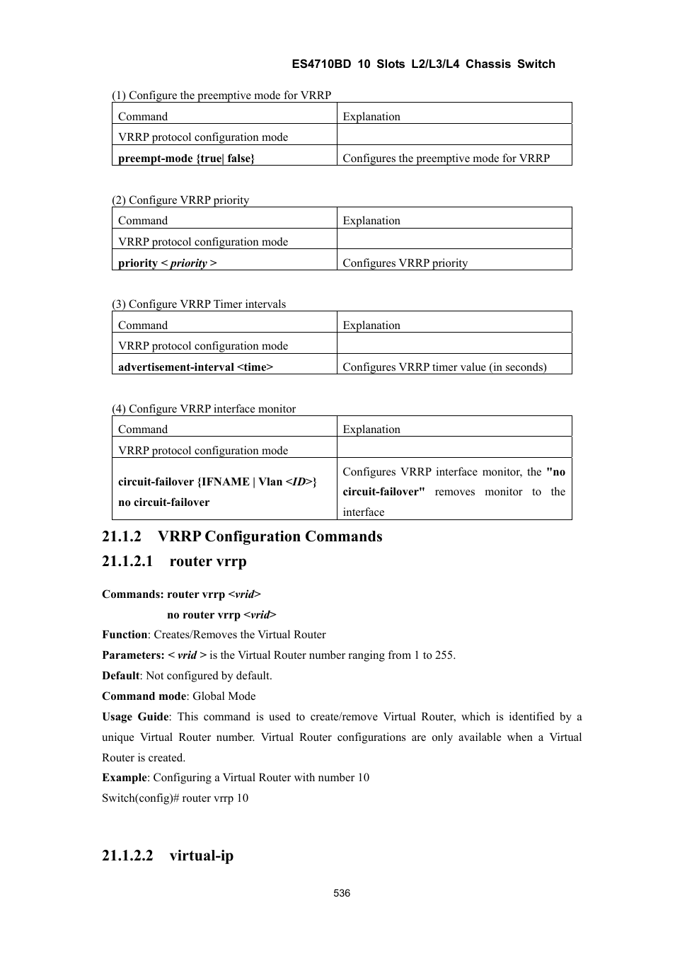 2 virtual-ip | Accton Technology ES4710BD User Manual | Page 537 / 547