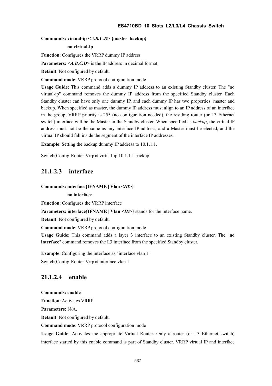 3 interface, 4 enable | Accton Technology ES4710BD User Manual | Page 538 / 547