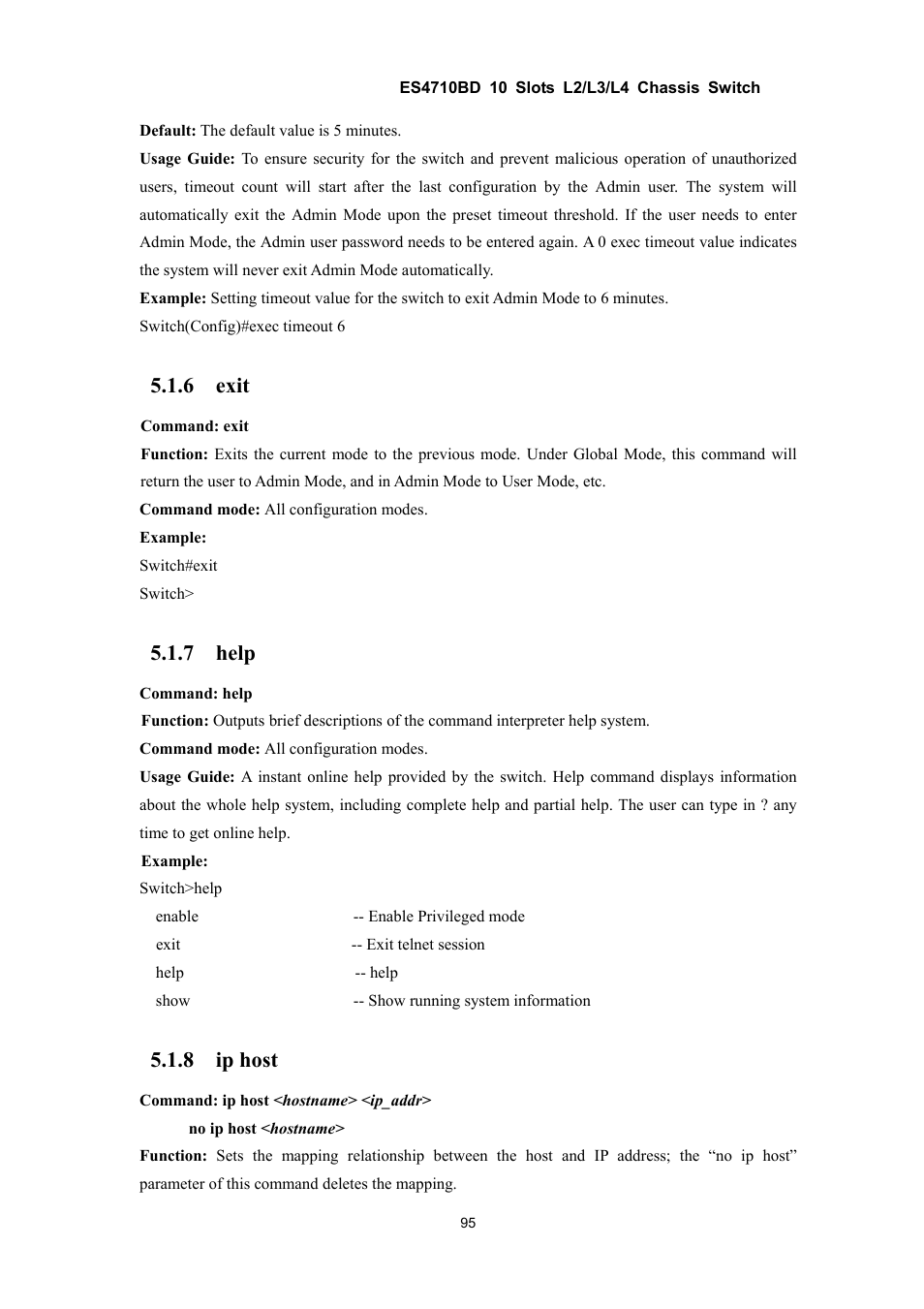 6 exit, 7 help, 8 ip host | Accton Technology ES4710BD User Manual | Page 96 / 547