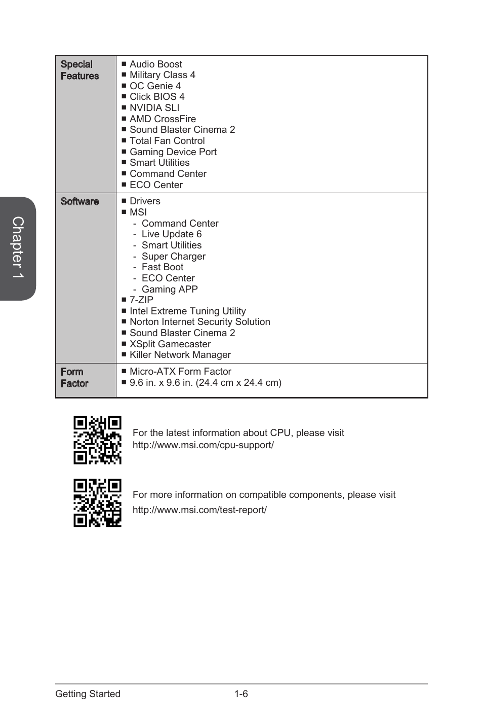 Chapter 1 | MSI Z97M GAMING User Manual | Page 20 / 108