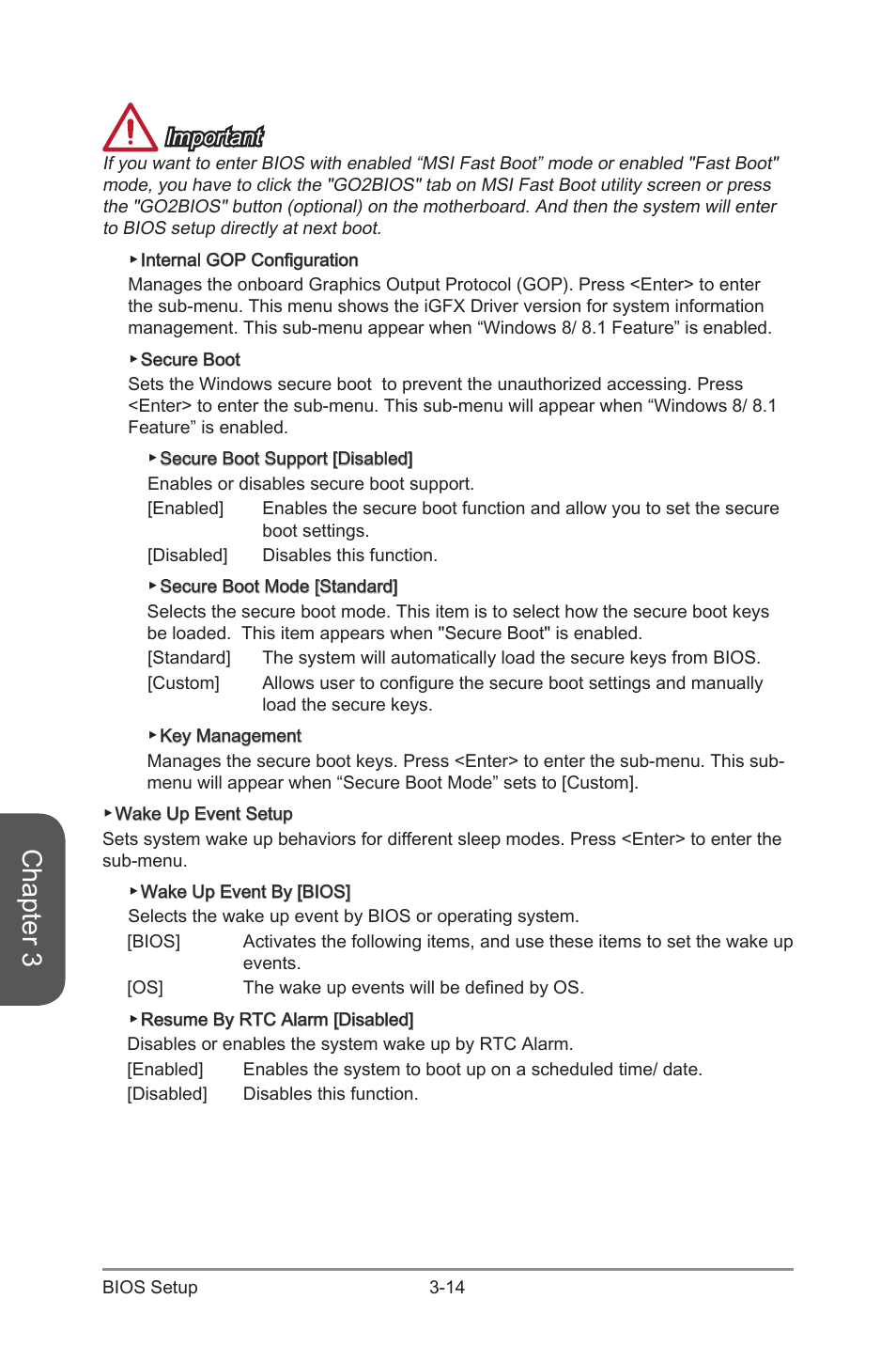 Chapter 3, Important | MSI Z97M GAMING User Manual | Page 74 / 108