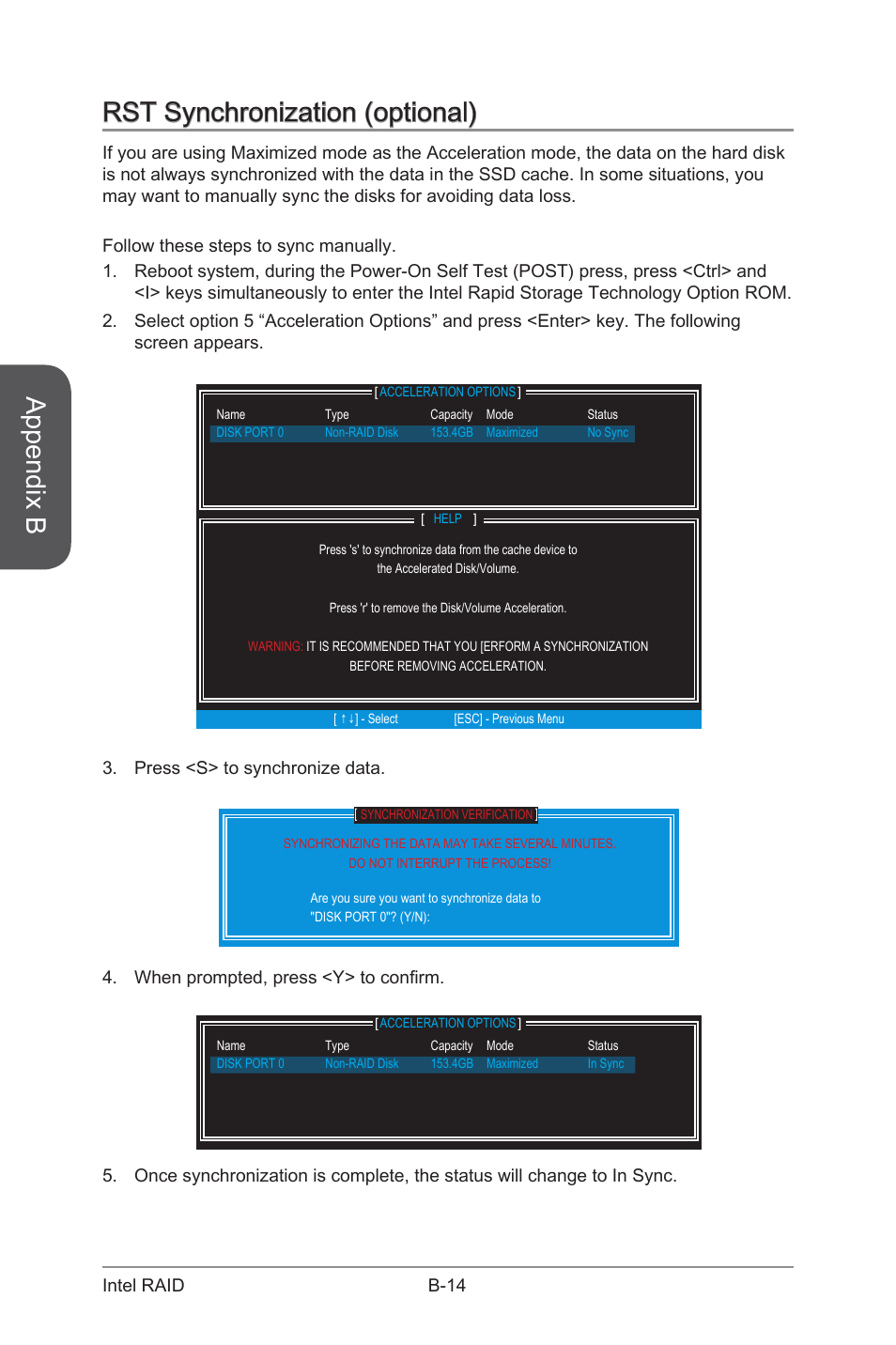 Appendix b, Rst synchronization (optional) | MSI Z97I GAMING AC User Manual | Page 104 / 104