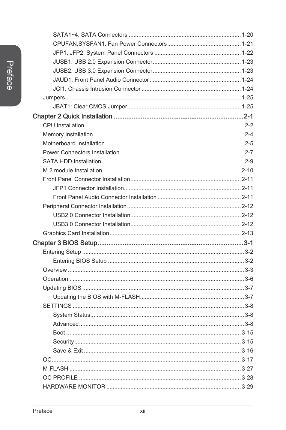 Preface | MSI Z97I GAMING AC User Manual | Page 12 / 104