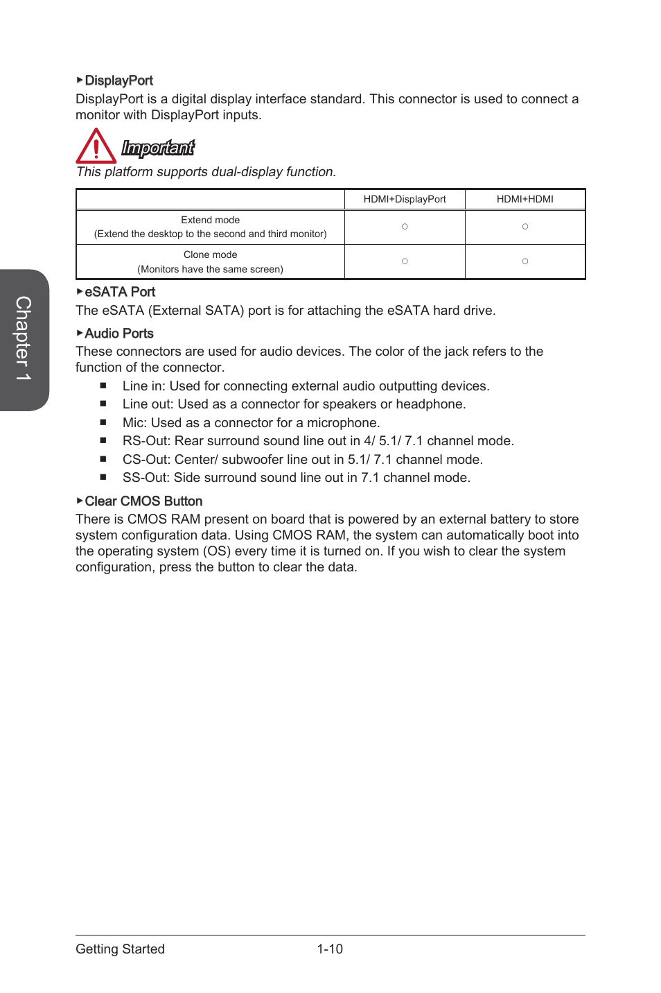 Chapter 1, Important | MSI Z97I GAMING AC User Manual | Page 24 / 104