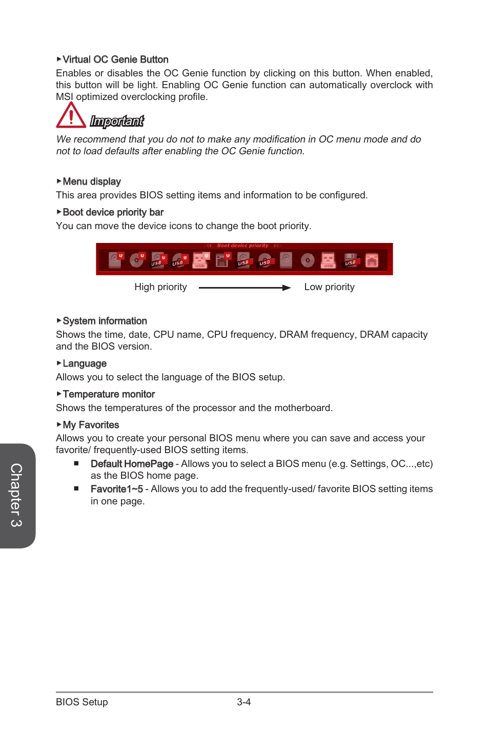 Chapter 3, Important | MSI Z97I GAMING AC User Manual | Page 58 / 104