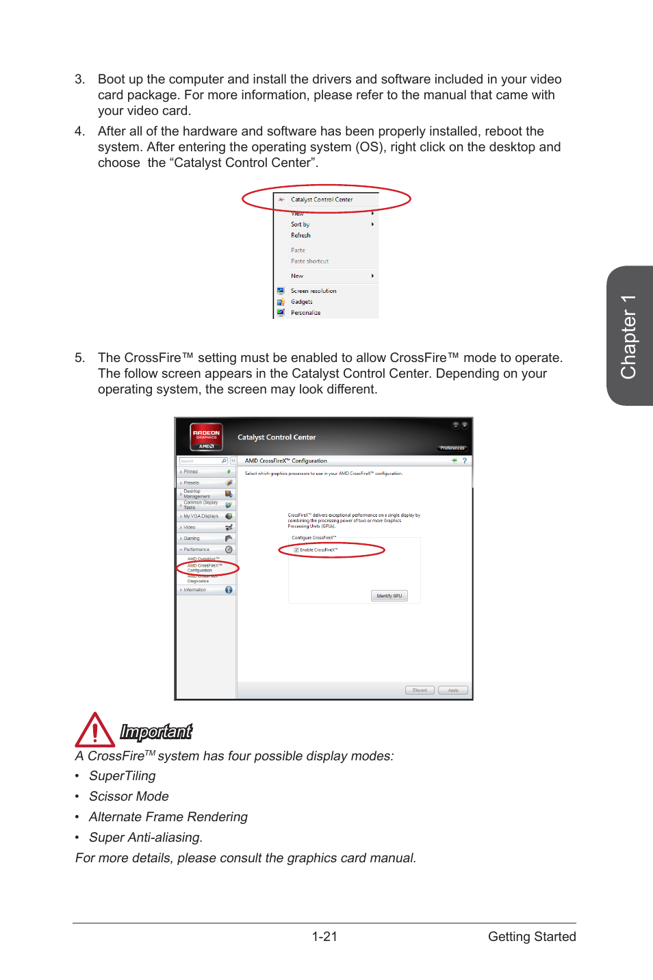 Chapter 1, Important | MSI Z87-GD65 GAMING User Manual | Page 35 / 116