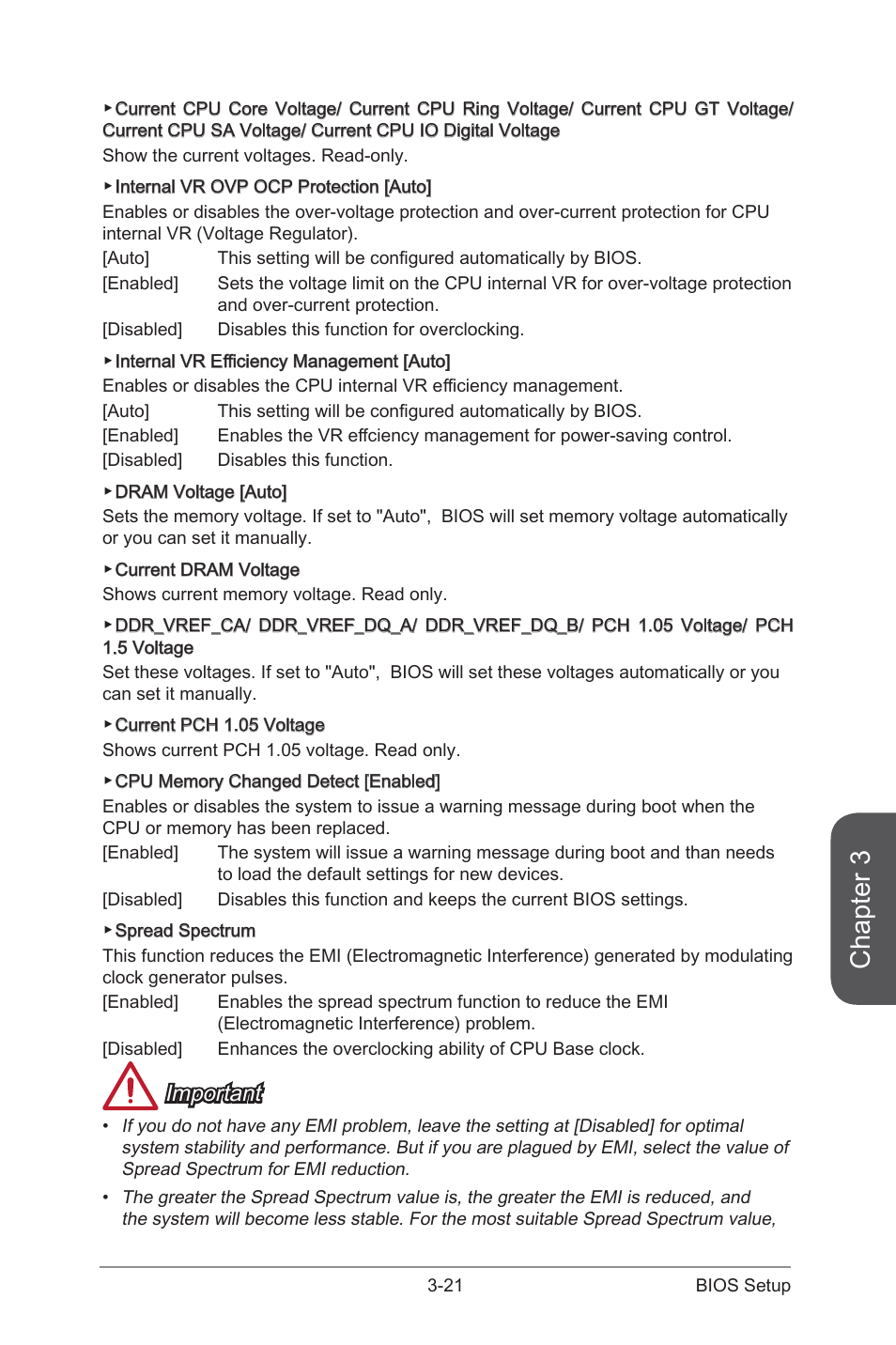 Chapter 3, Important | MSI Z87-GD65 GAMING User Manual | Page 89 / 116