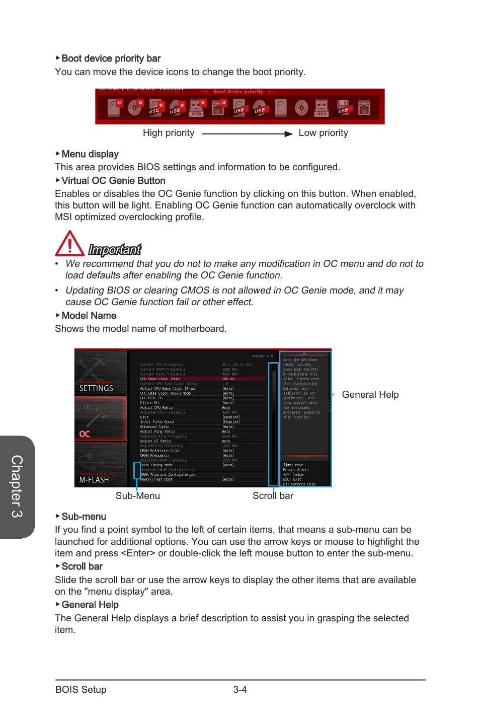 Chapter 3, Important | MSI Z87-G43 GAMING User Manual | Page 62 / 110