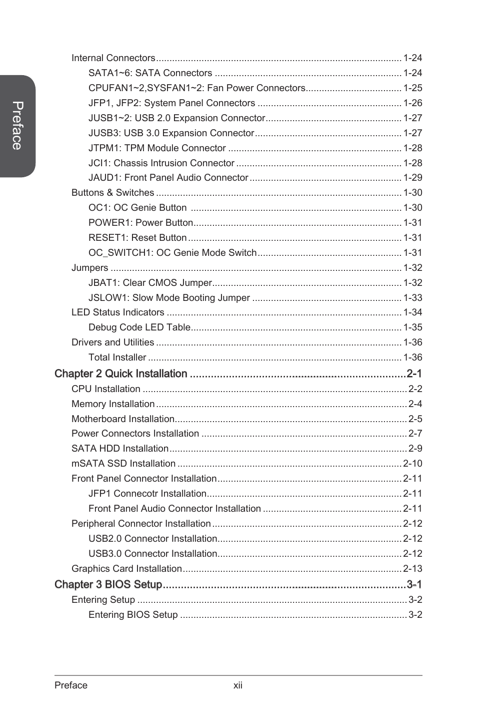 Preface | MSI Z87M GAMING User Manual | Page 12 / 112