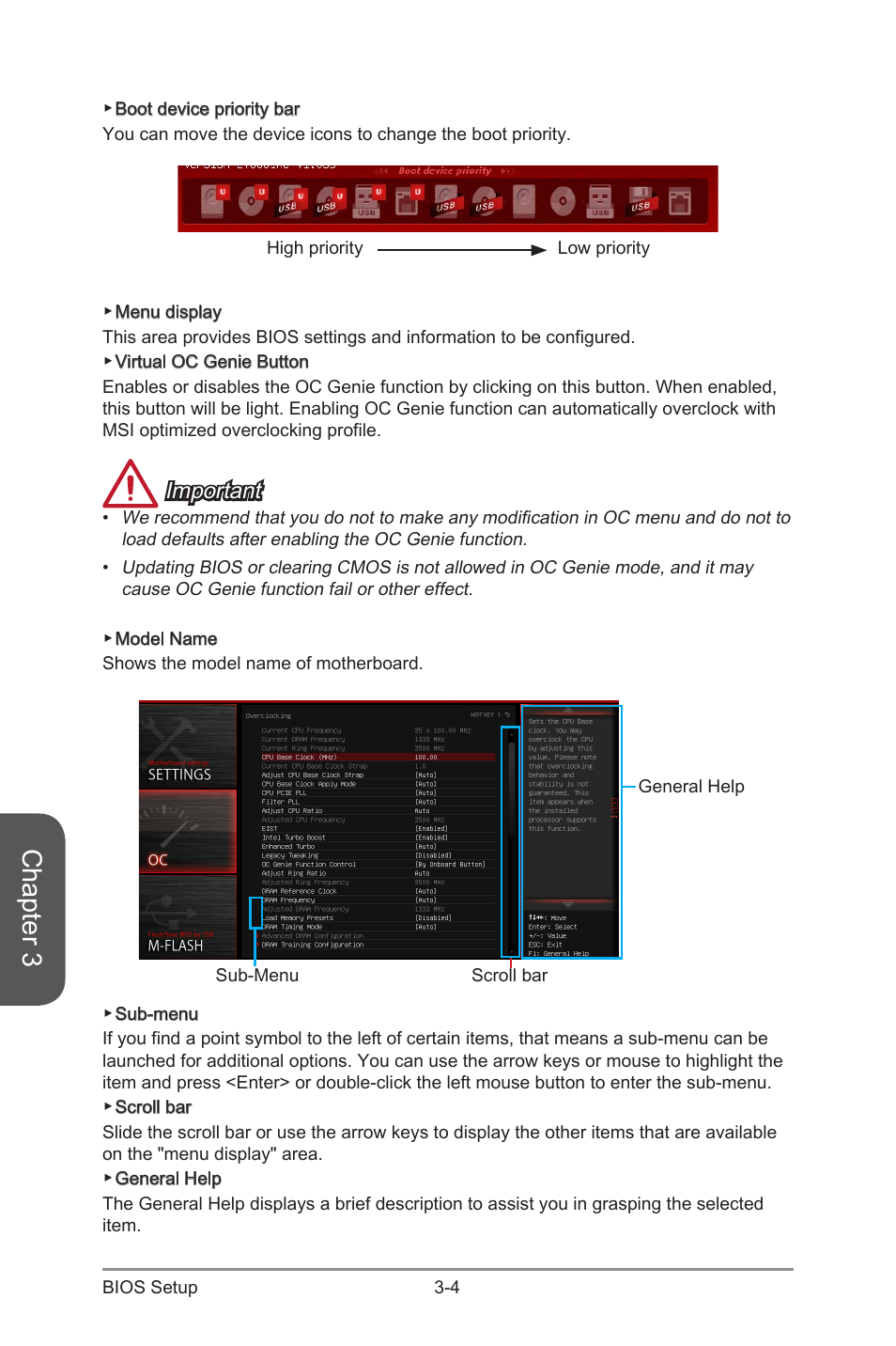 Chapter 3, Important | MSI Z87M GAMING User Manual | Page 68 / 112