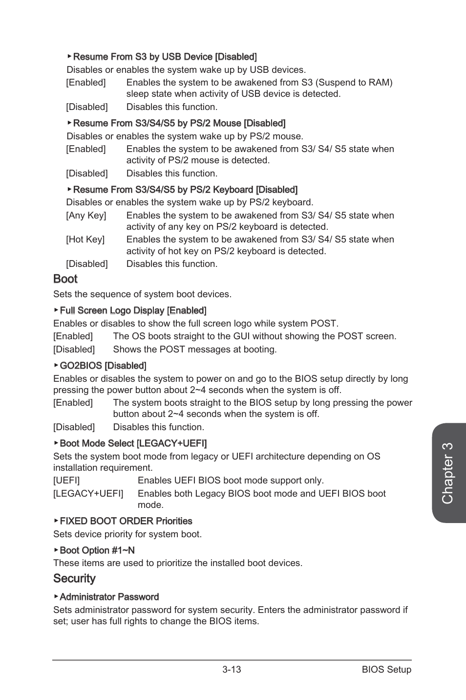 Boot, Security, Boot -13 security -13 | Chapter 3 | MSI Z87M GAMING User Manual | Page 77 / 112