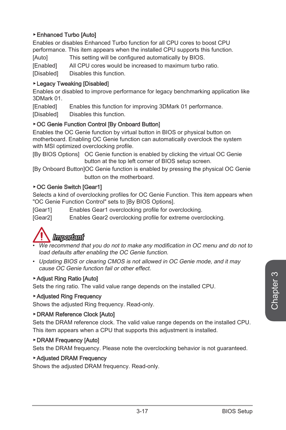 Chapter 3, Important | MSI Z87M GAMING User Manual | Page 81 / 112