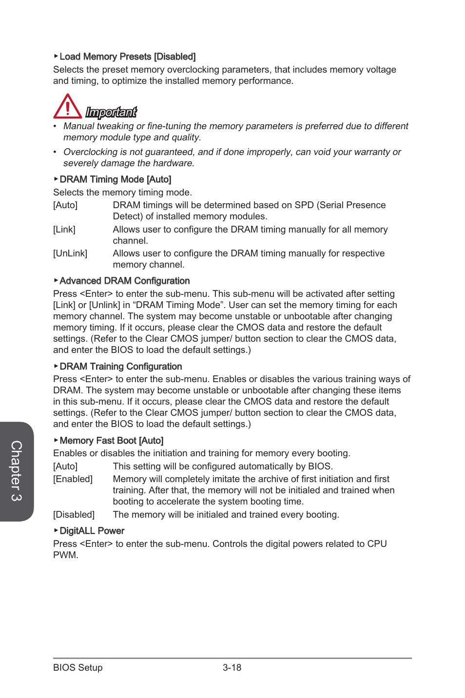 Chapter 3, Important | MSI Z87M GAMING User Manual | Page 82 / 112