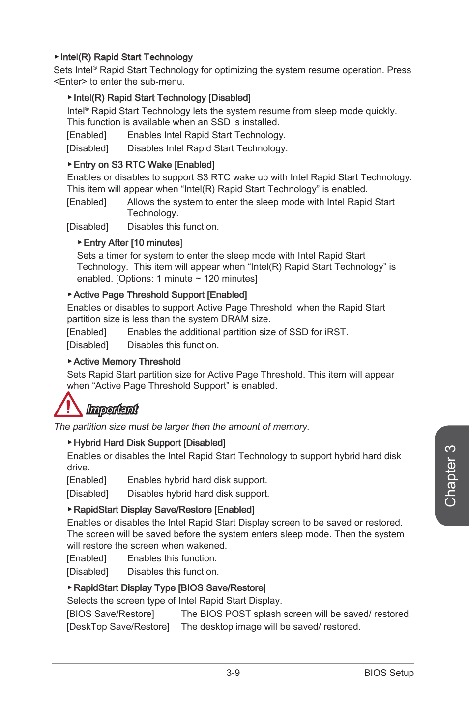 Chapter 3, Important | MSI B85M GAMING User Manual | Page 65 / 92