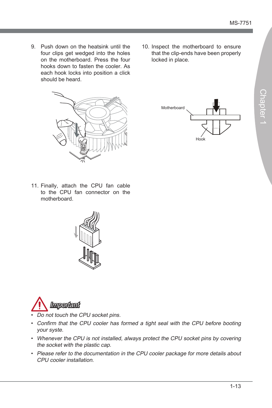 Chapter 1, Important | MSI Z77A-GD65 GAMING User Manual | Page 23 / 98