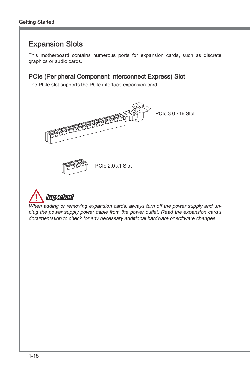 Expanson slots, Important | MSI Z77A-GD65 GAMING User Manual | Page 28 / 98