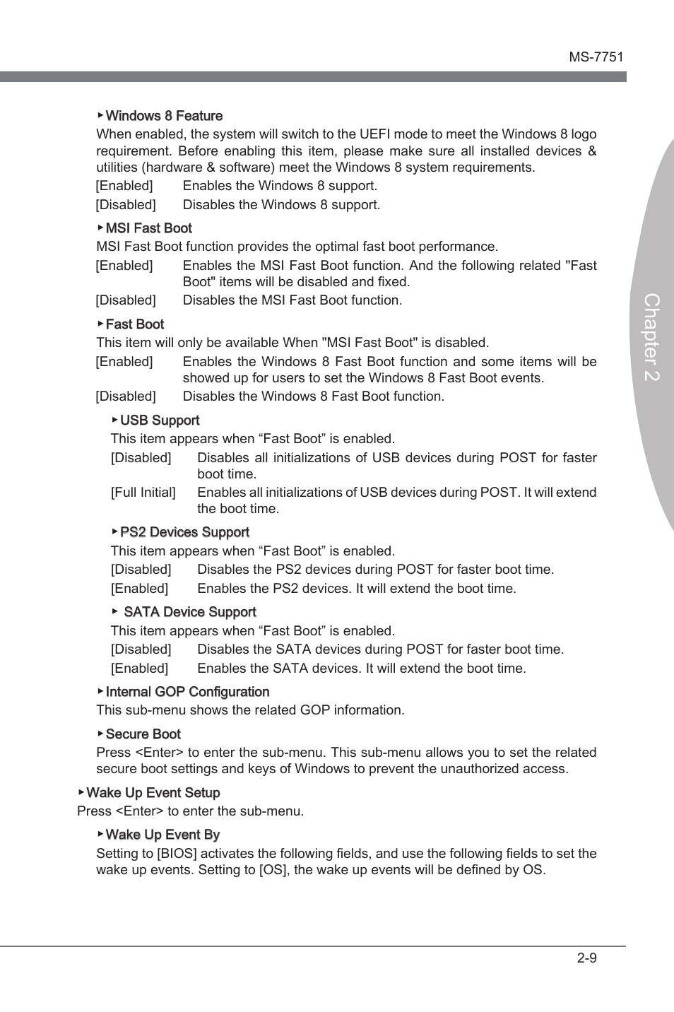 Chapter 2 | MSI Z77A-GD65 GAMING User Manual | Page 57 / 98