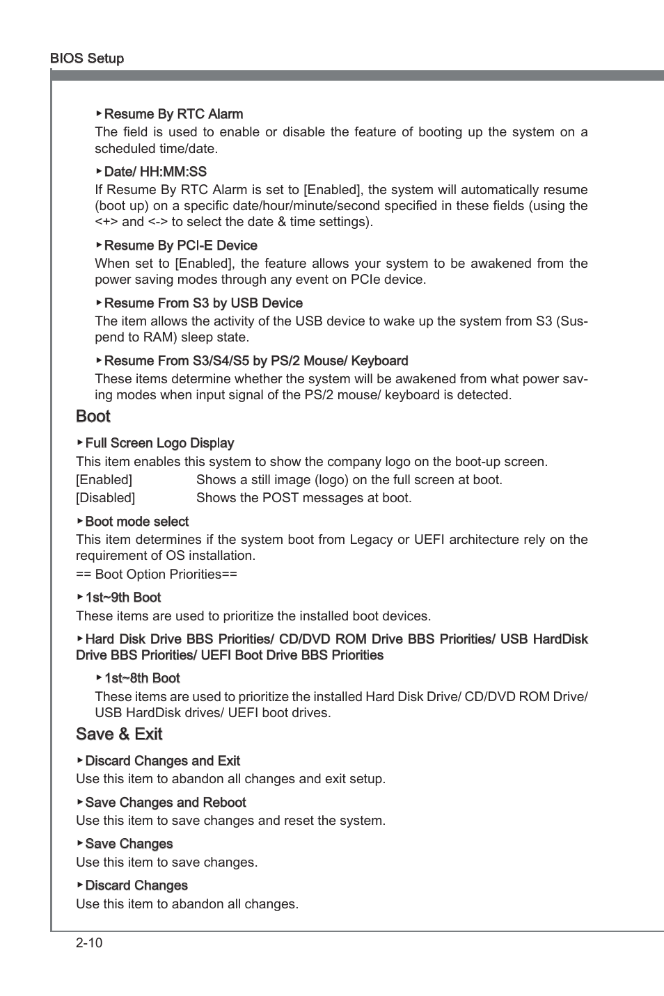 Boot, Save & ext | MSI Z77A-GD65 GAMING User Manual | Page 58 / 98