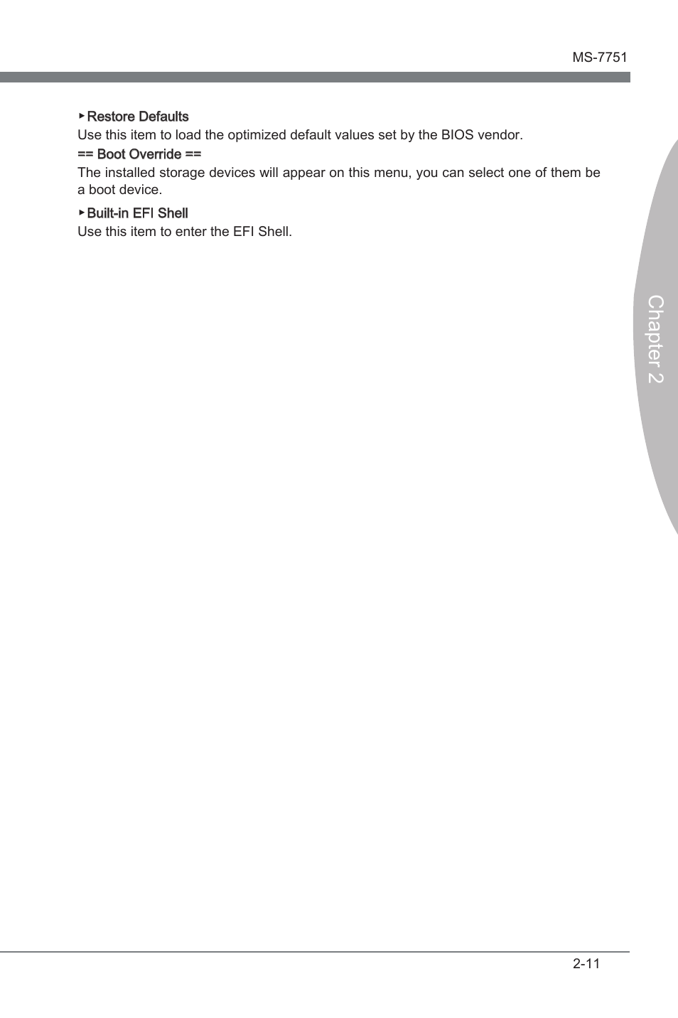 Chapter 2 | MSI Z77A-GD65 GAMING User Manual | Page 59 / 98