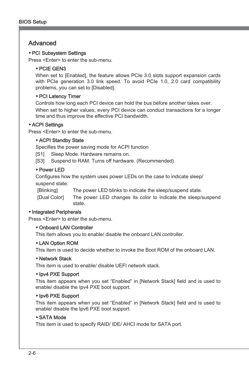 Advanced | MSI Z77A-G45 GAMING User Manual | Page 52 / 96