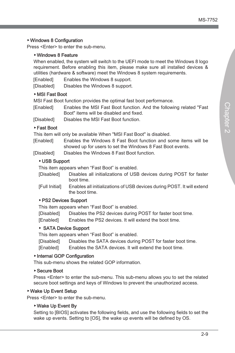 Chapter 2 | MSI Z77A-G45 GAMING User Manual | Page 55 / 96