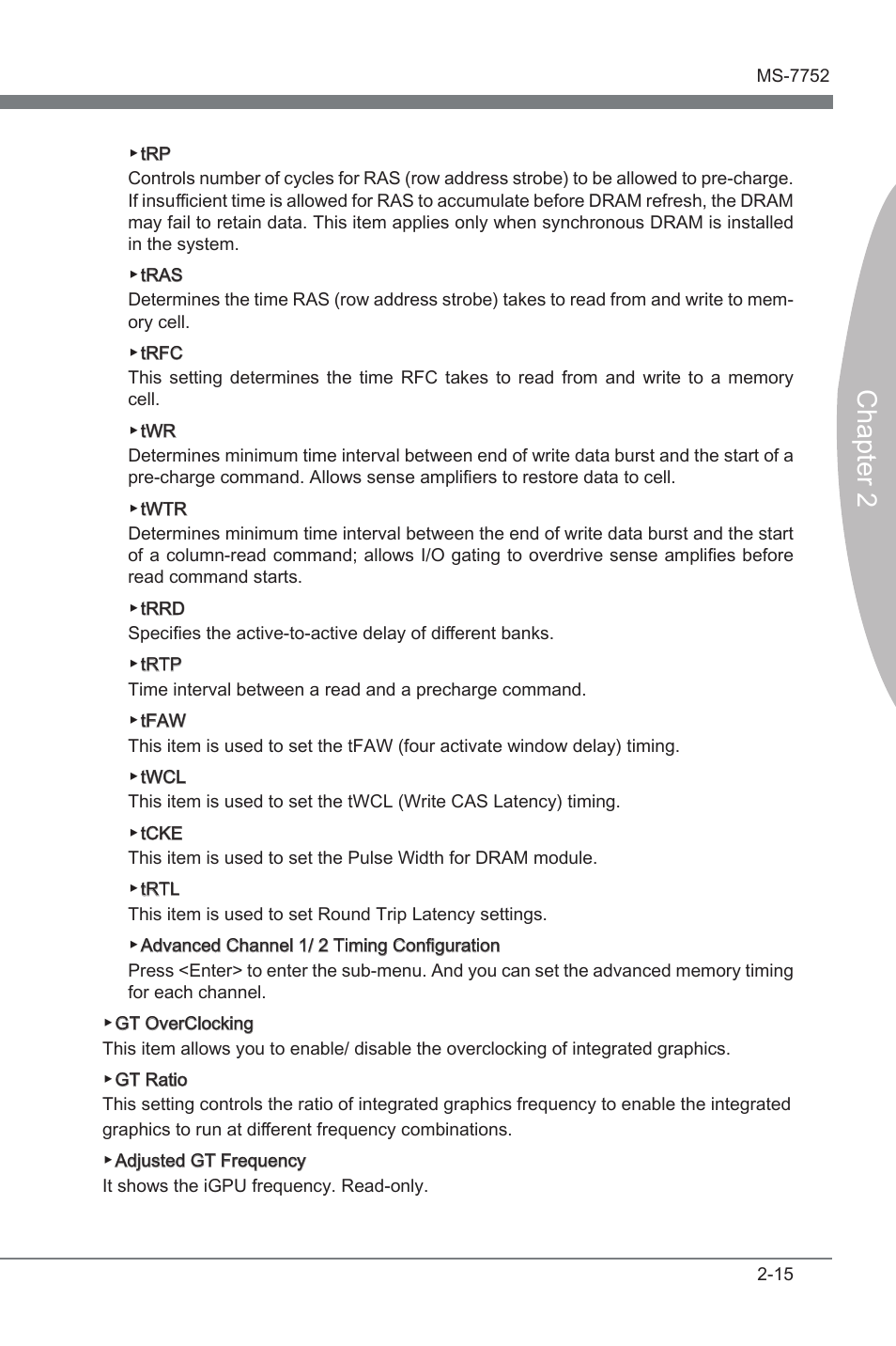 Chapter 2 | MSI Z77A-G45 GAMING User Manual | Page 61 / 96