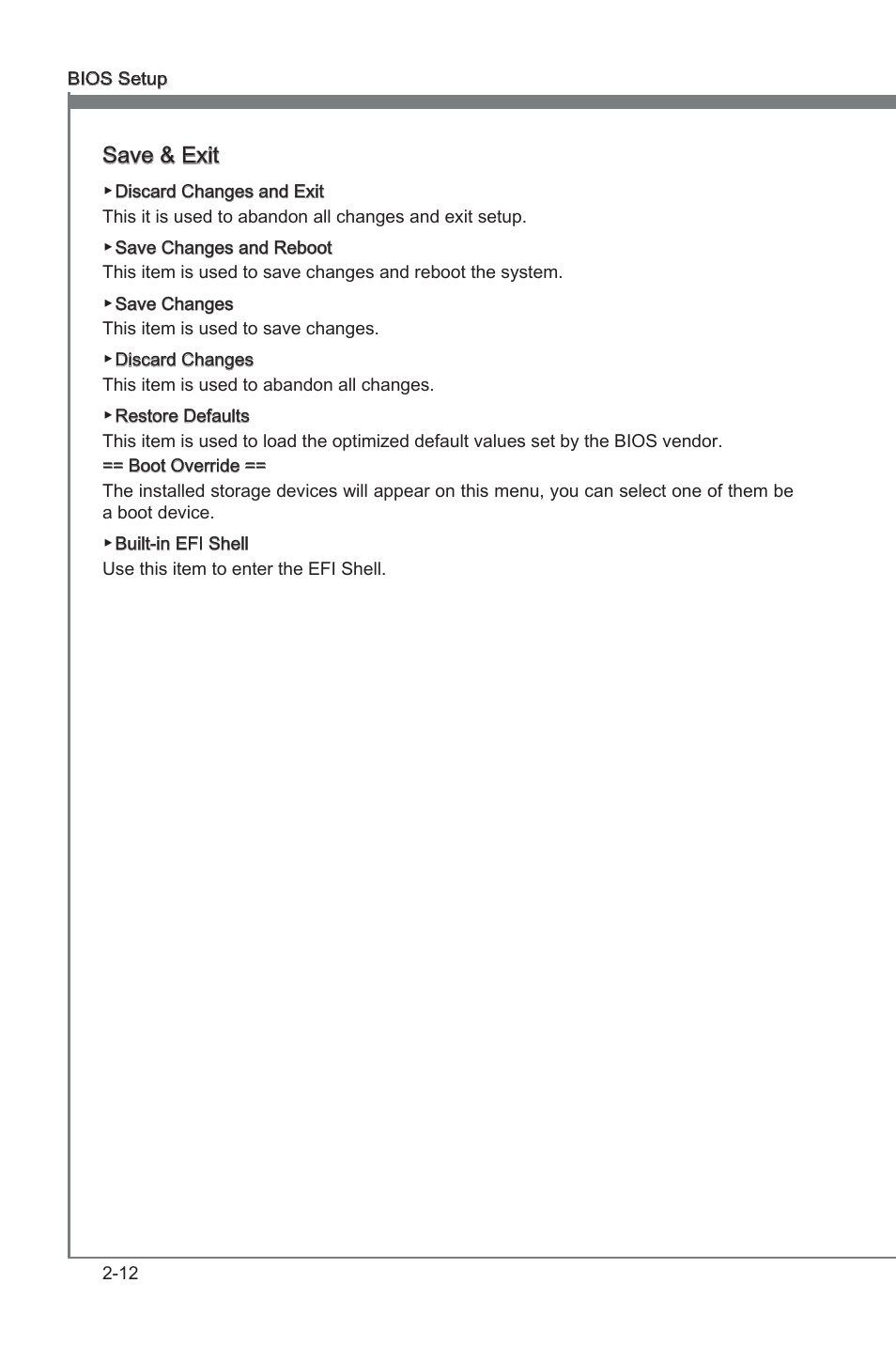 Save & ext | MSI Z77A-G43 GAMING User Manual | Page 56 / 98