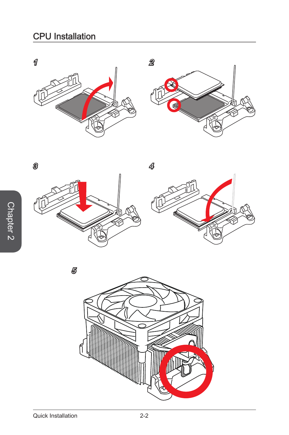 Cpu installation -2, Chapter 2, Cpu installation | MSI 970 GAMING User Manual | Page 44 / 90