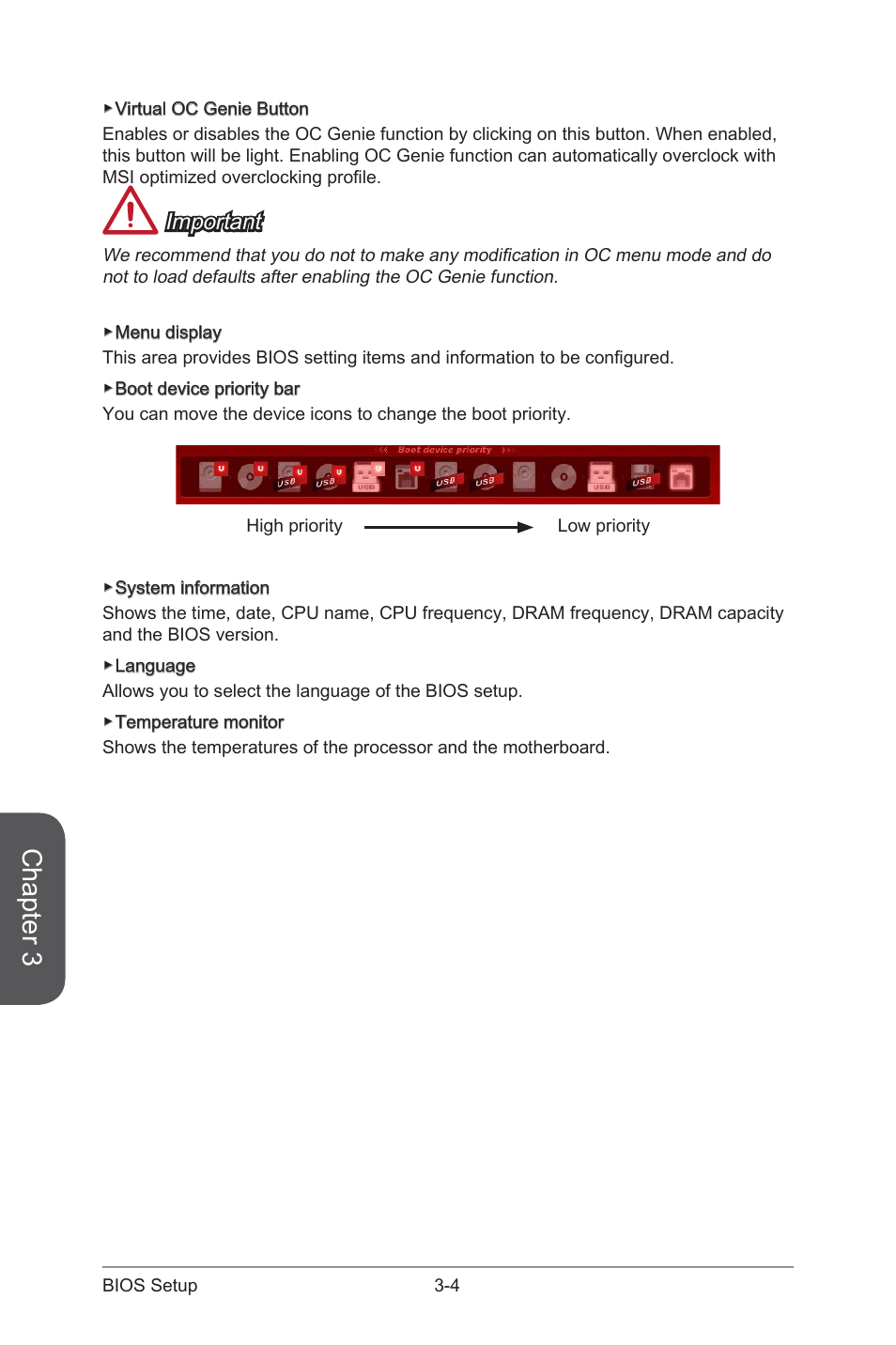 Chapter 3, Important | MSI 970 GAMING User Manual | Page 60 / 90