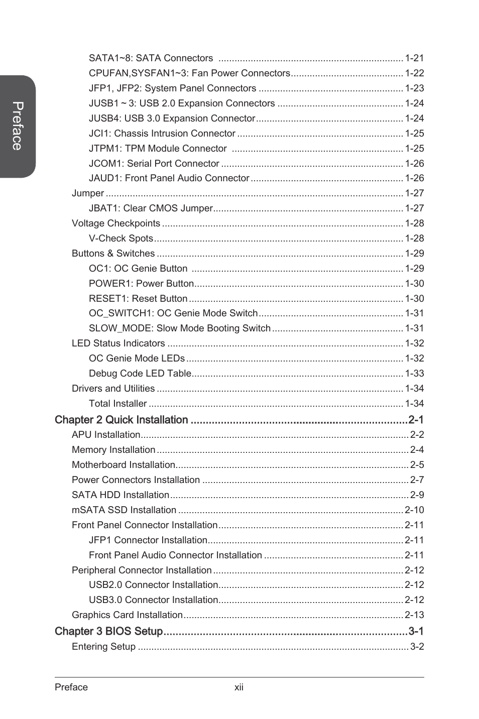 Preface | MSI A88X-G45 GAMING User Manual | Page 12 / 104