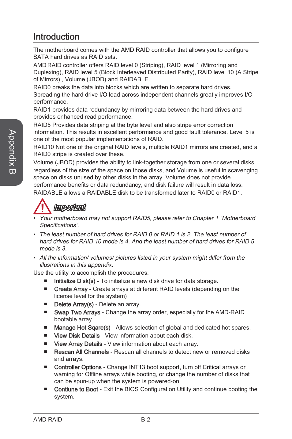 Appendix b, Introduction, Important | MSI A88XM GAMING User Manual | Page 90 / 102
