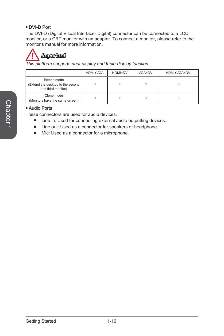 Chapter 1, Important | MSI B85M ECO Manual User Manual | Page 24 / 102