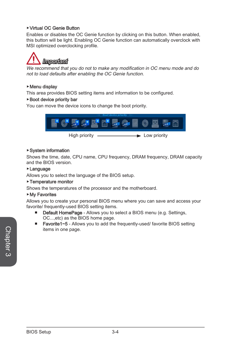 Chapter 3, Important | MSI X99S SLI PLUS Manual User Manual | Page 66 / 108