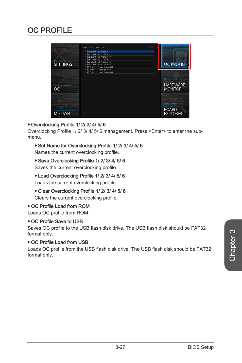 Oc profile, Oc profile -27, Chapter 3 | MSI X99S SLI PLUS Manual User Manual | Page 89 / 108