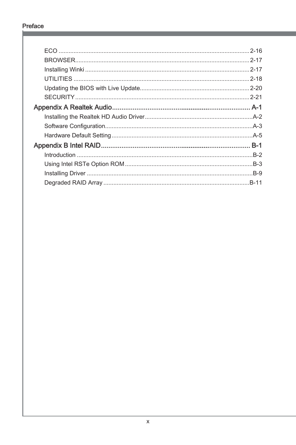 Preface | MSI X79A-GD65 (8D) User Manual | Page 10 / 90