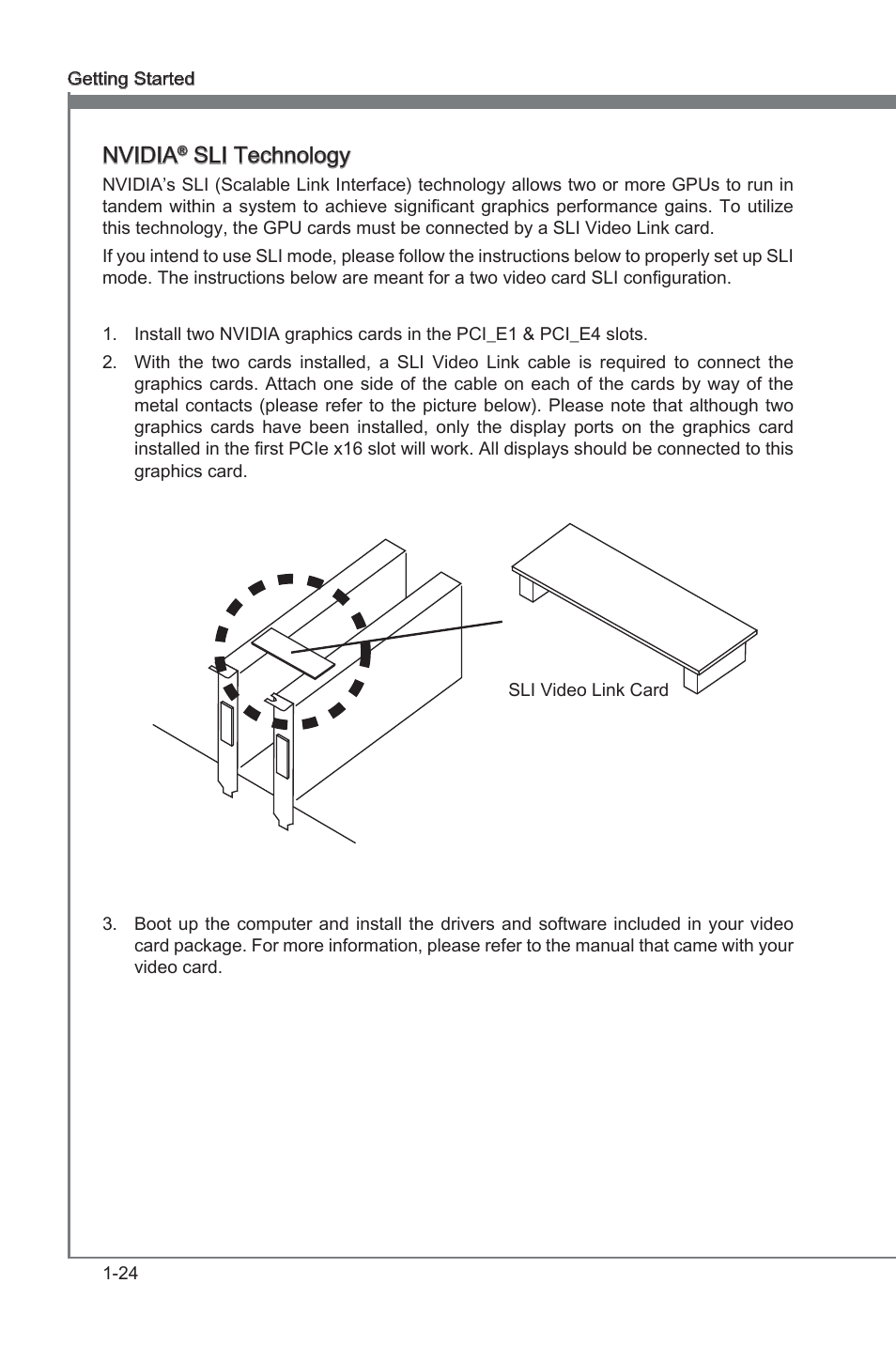 Nvidia, Sli technology | MSI X79A-GD65 (8D) User Manual | Page 34 / 90
