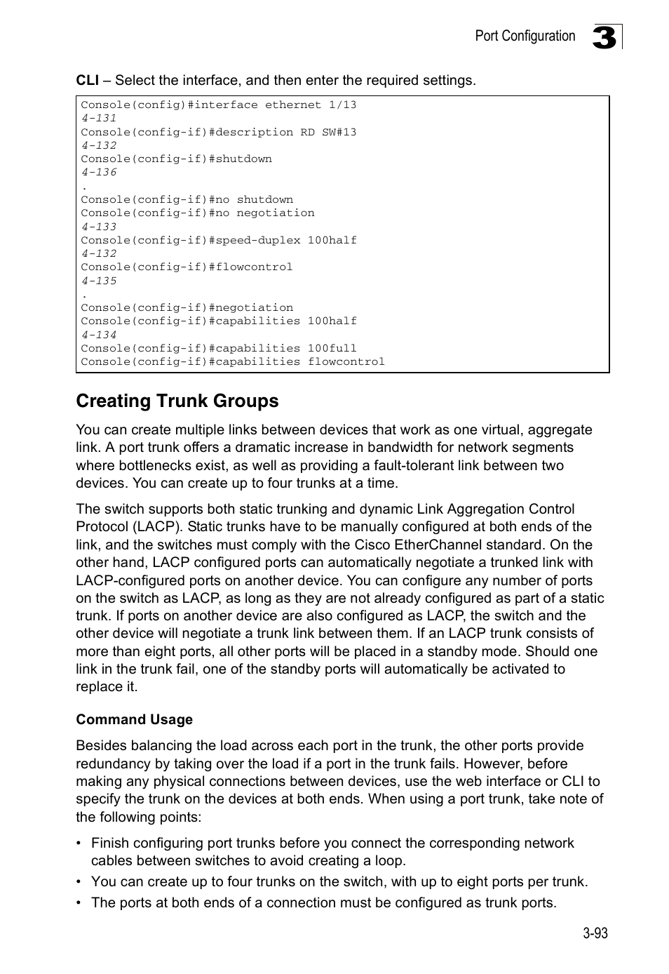 Creating trunk groups | Accton Technology ES3526XA User Manual | Page 137 / 512