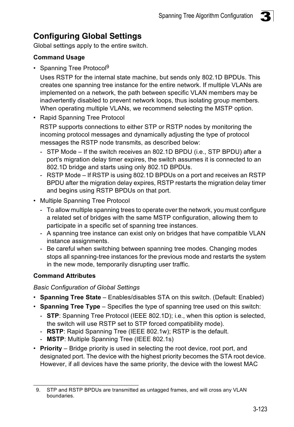 Configuring global settings | Accton Technology ES3526XA User Manual | Page 167 / 512