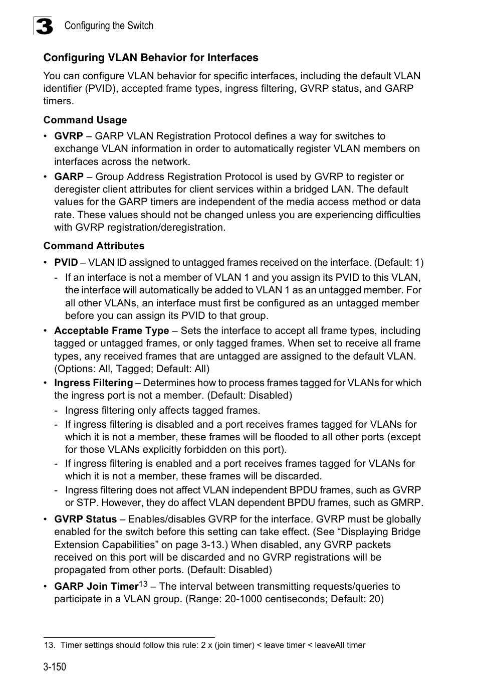 Configuring vlan behavior for interfaces | Accton Technology ES3526XA User Manual | Page 194 / 512