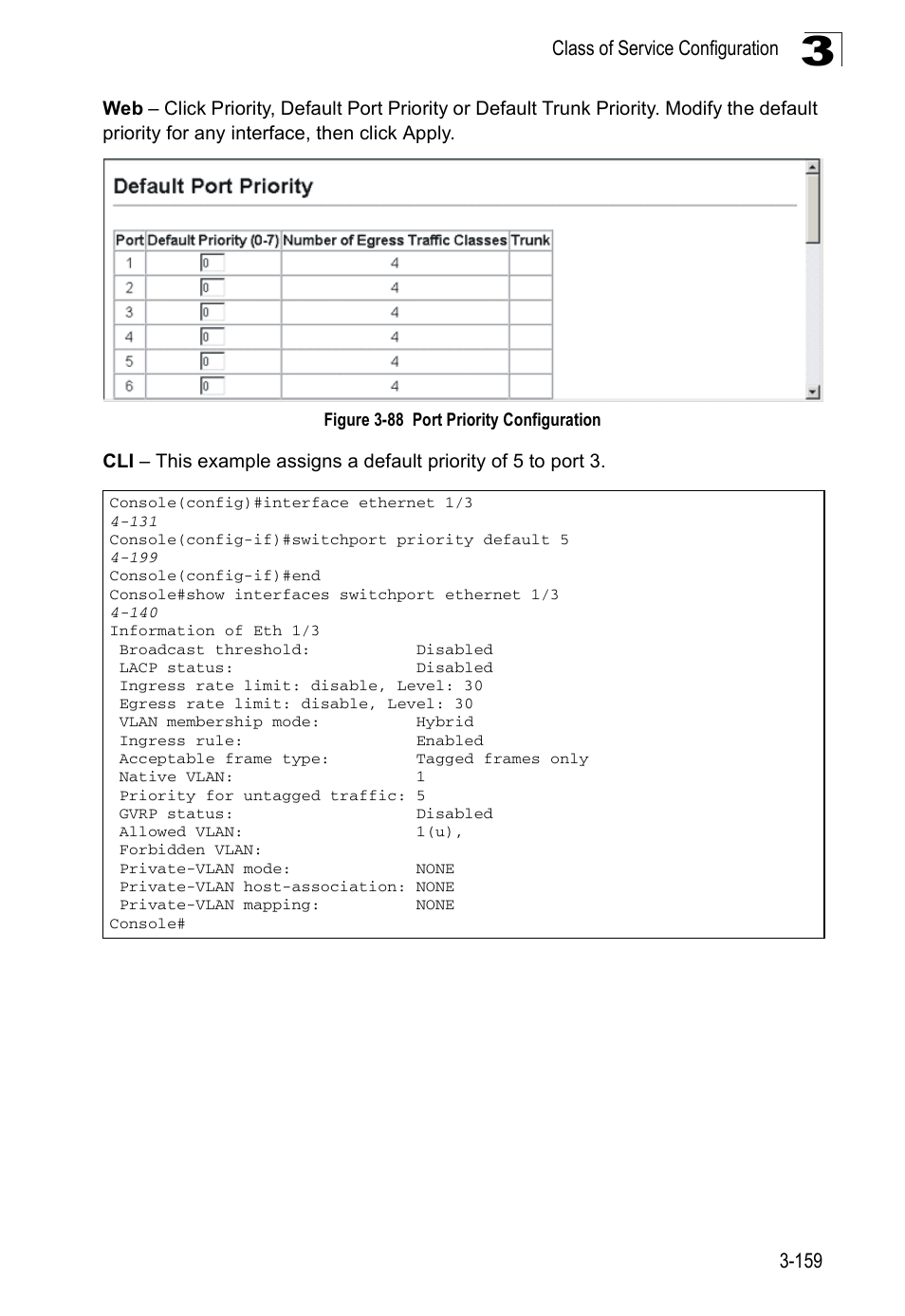Figure 3-88 port priority configuration | Accton Technology ES3526XA User Manual | Page 203 / 512