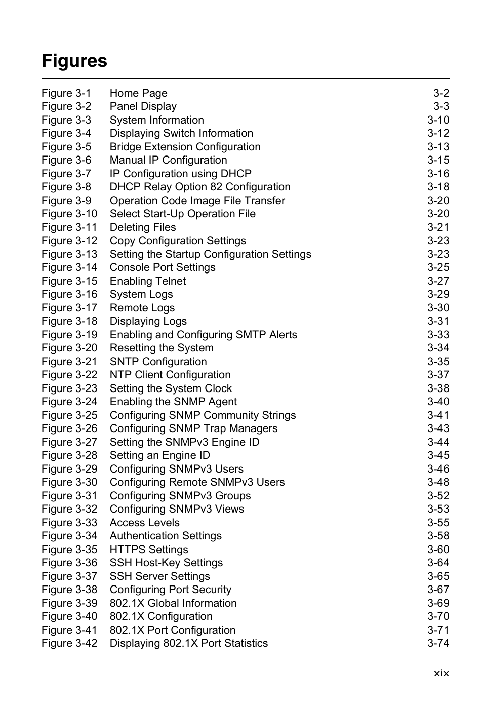 Figures | Accton Technology ES3526XA User Manual | Page 23 / 512