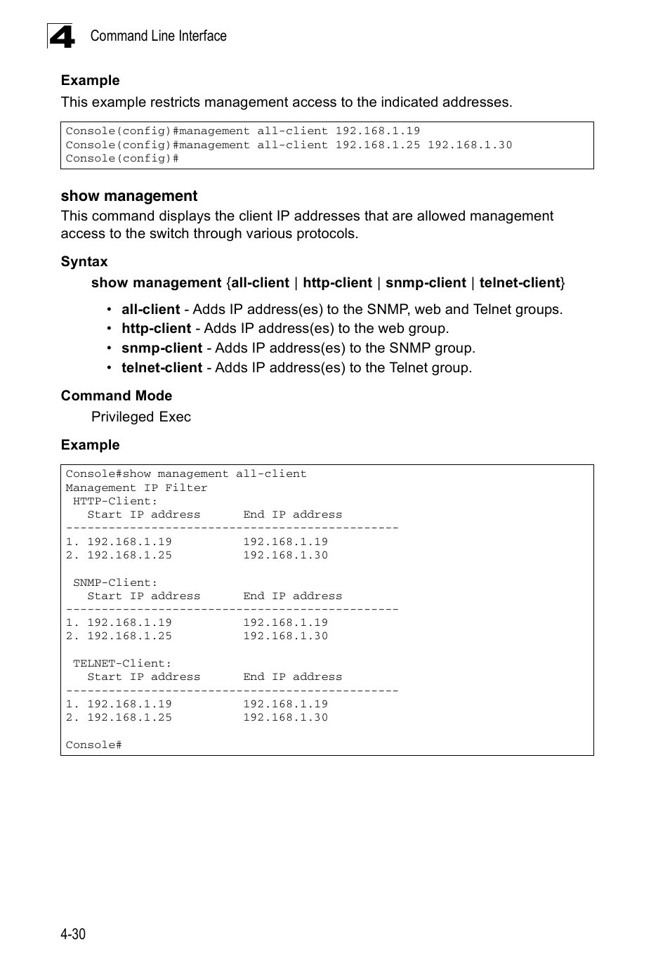 Show management | Accton Technology ES3526XA User Manual | Page 272 / 512