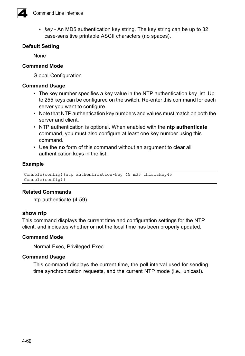 Show ntp | Accton Technology ES3526XA User Manual | Page 302 / 512