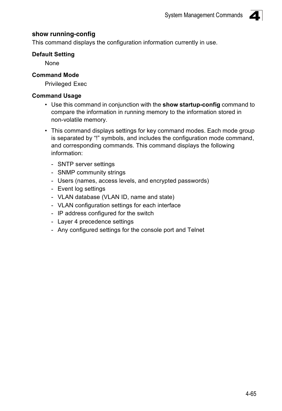 Show running-config | Accton Technology ES3526XA User Manual | Page 307 / 512
