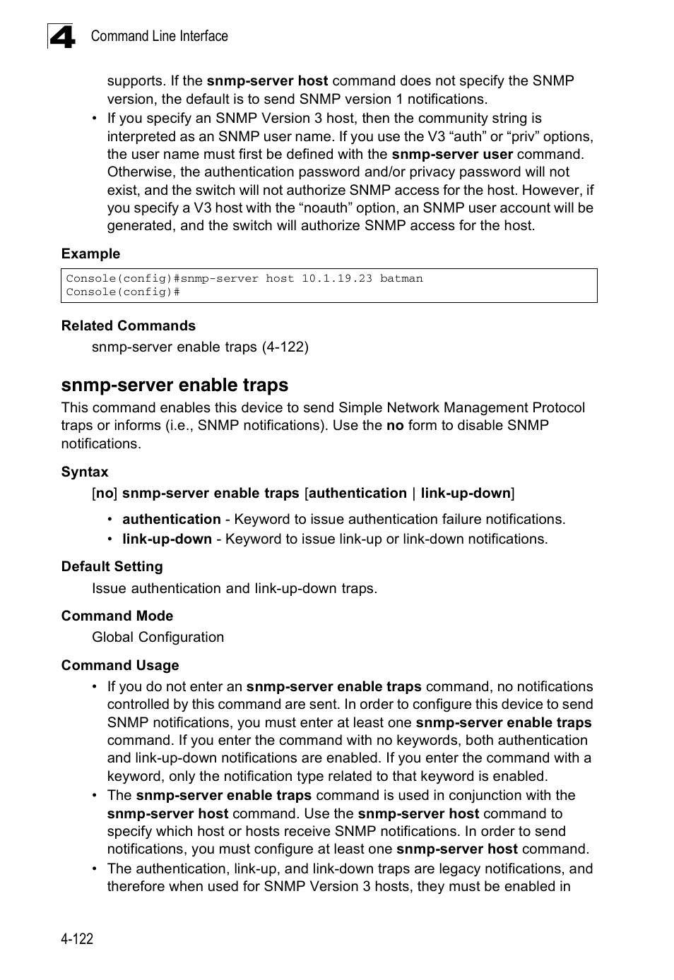 Snmp-server enable traps | Accton Technology ES3526XA User Manual | Page 364 / 512